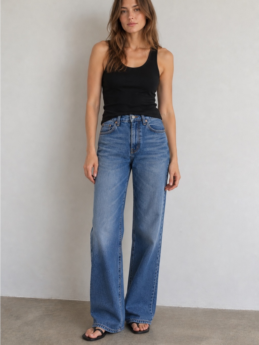 Aritzia Denim Forum The Farrah Hi-Rise Wide Leg Jeans Size 30